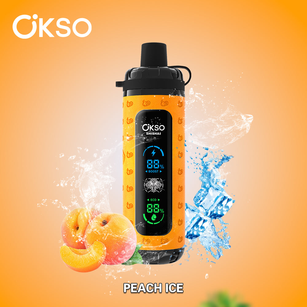 OKSO Shisha Max 40000 40K Puffs Disposable Vape Peach Ice EuroVapePro
