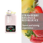 Razz Bar 40000 Puffs – Dual-Flavor Vape Kit Strawberry Banana& Red Bull Ice 2 In 1 Disposable Vape/eurovapepro