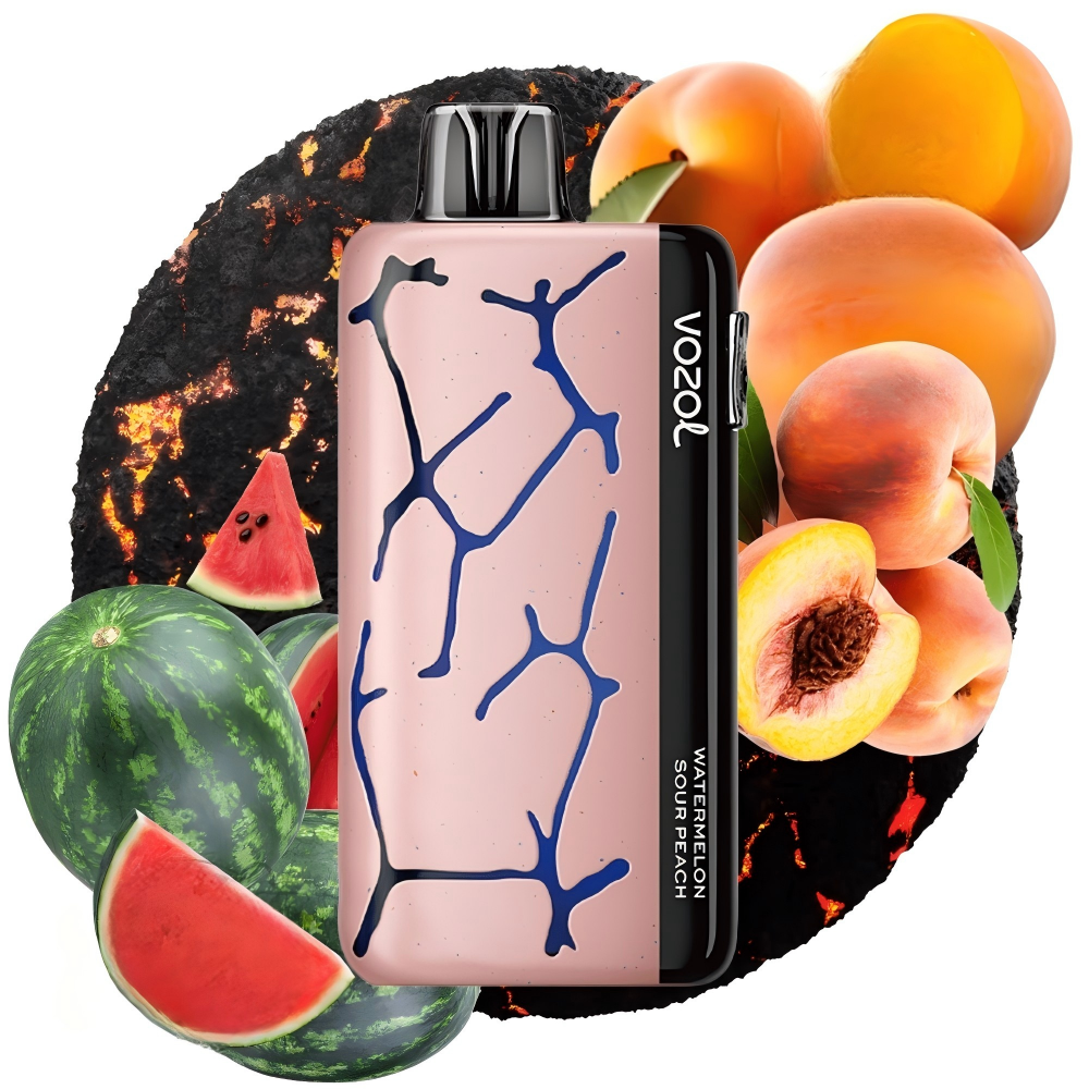 VOZOL Neon 45K Puffs  Watermelon Sour Peach/Eurovapepro