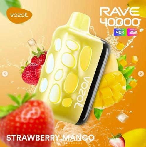 VOZOL RAVE 40000 PuffsDisposable Vape Strawberry Mango Instock EU Warehouse /EUROVAPEPRO