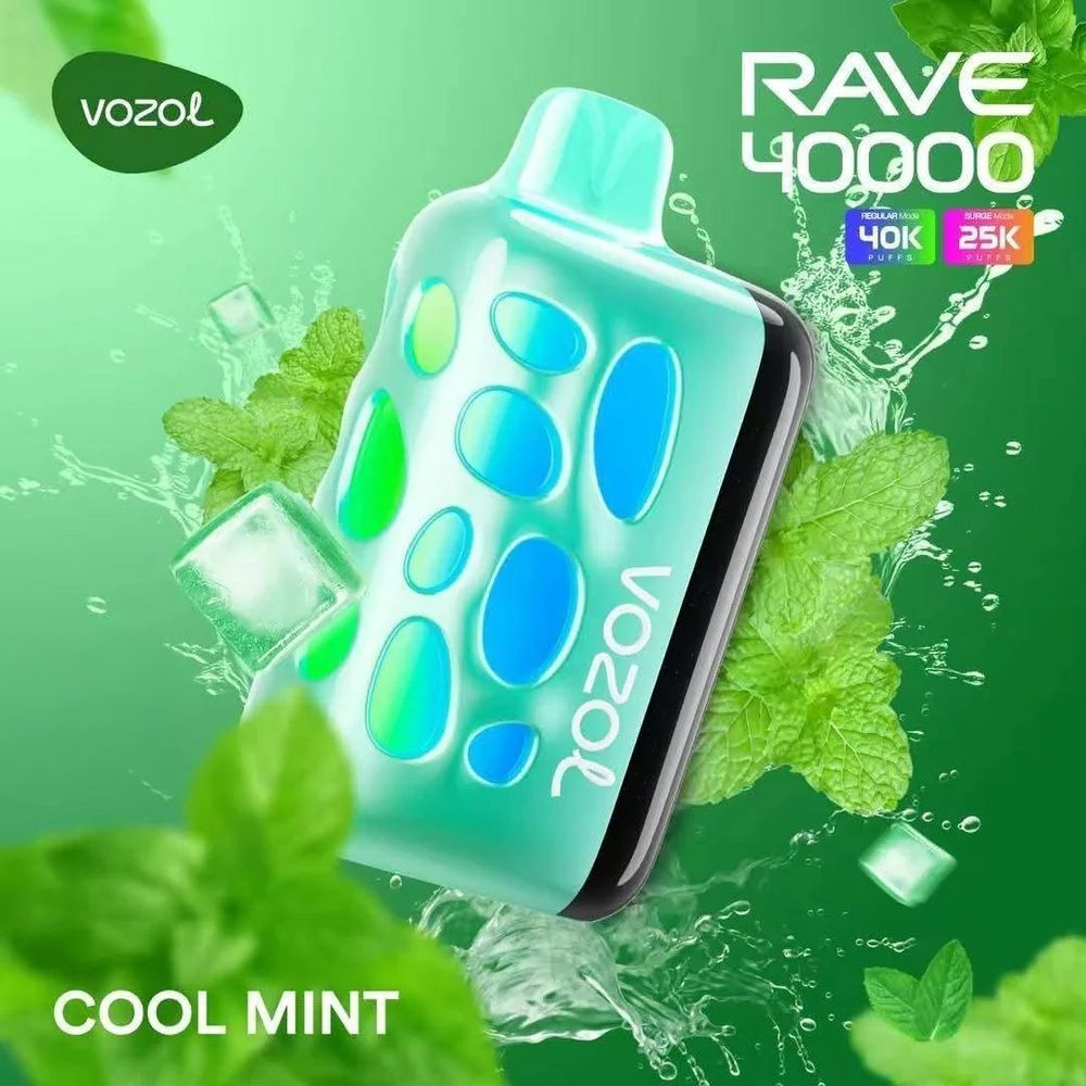 VOZOL RAVE 40000 Puffs Disposable Vape Cool Mint Instock EU Warehouse /EUROVAPEPRO
