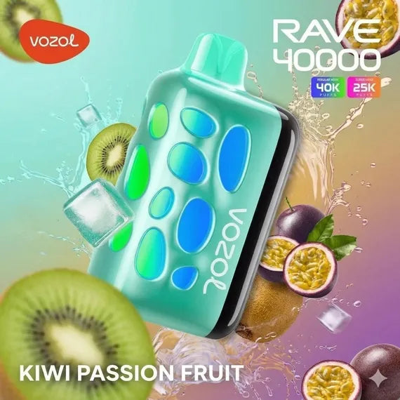 VOZOL RAVE 40000 Puffs Disposable Vape Kiwi Passion Fruit Instock EU Warehouse /EUROVAPEPRO