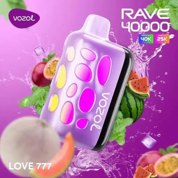 VOZOL RAVE 40000 Puffs Disposable Vape Love 777 Instock EU Warehouse /EUROVAPEPRO