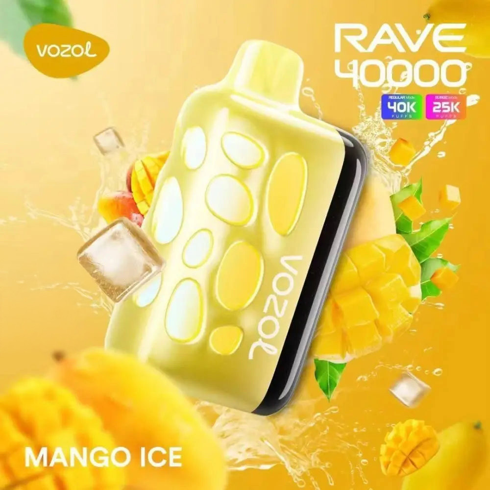 VOZOL RAVE 40000 Puffs Disposable Vape Mango Ice Instock EU Warehouse /EUROVAPEPRO