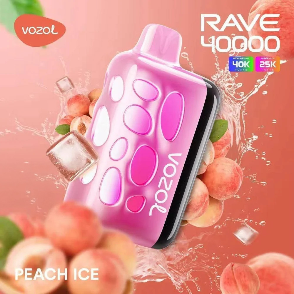 VOZOL RAVE 40000 Puffs Disposable Vape Peach Ice Instock EU Warehouse /EUROVAPEPRO