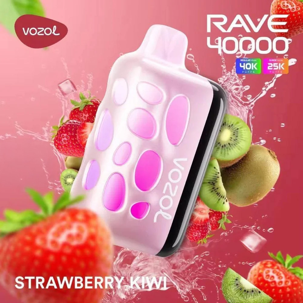 VOZOL RAVE 40000 Puffs Disposable Vape Strawberry Kiwi Instock EU Warehouse /EUROVAPEPRO