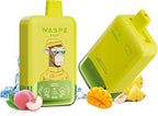 WASPE Fihp 40K Puffs Pineapple Mango Peach & Peach Ice 2 in 1 Disposable Vape Dual Flavors Vape