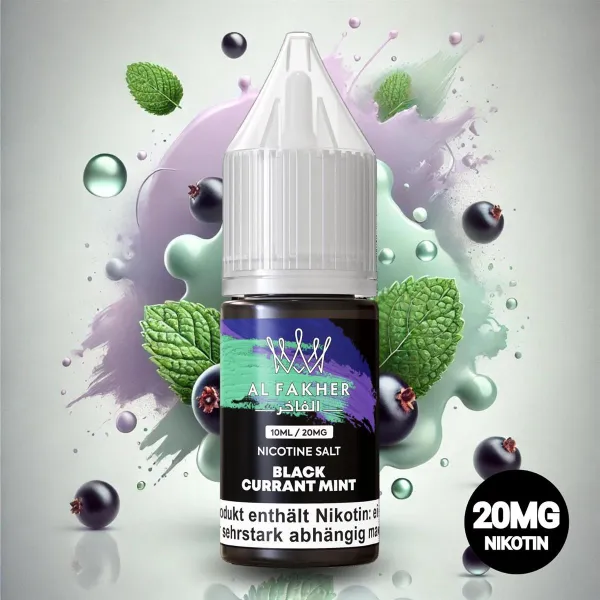 AL Fakher E-liquid 10ml 20mg Nicotine Salt-black currant mint/eurovapepro