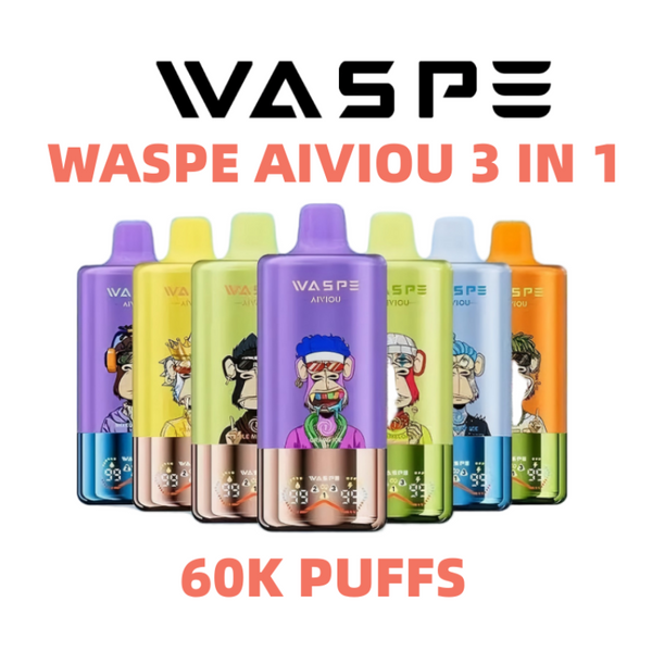 WASPE Aiviou 60K Puffs 3 In 1 Triple Flavors Disposable Vape