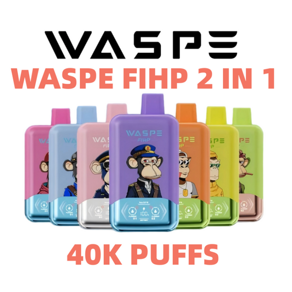 WASPE Fihpp 40K Puffs 2 In 1 Disposable Vape Dual Flavors Vape