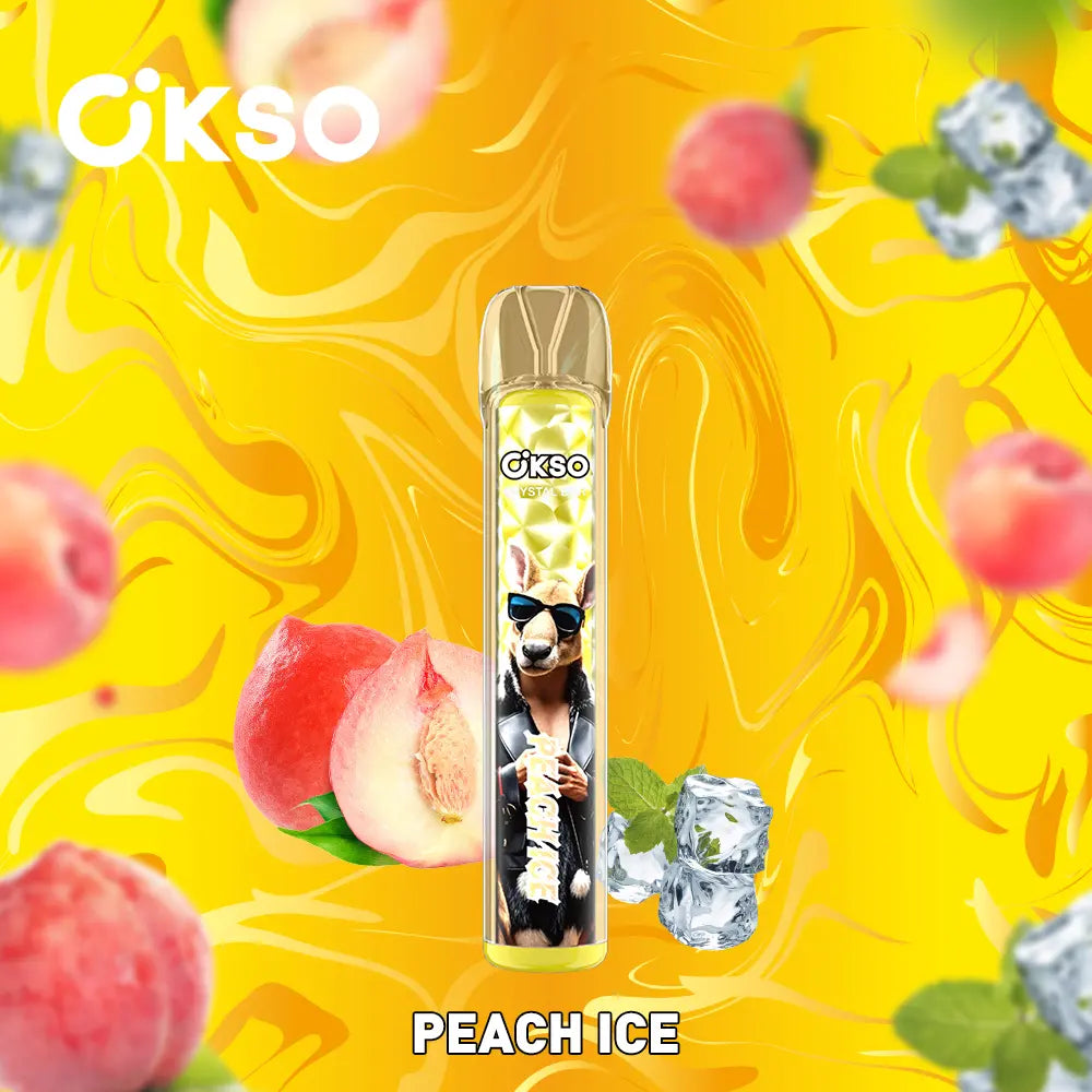 OKSO Crystal Bar 800 Disposable Vape Peach Ice-EUROVAPEPRO