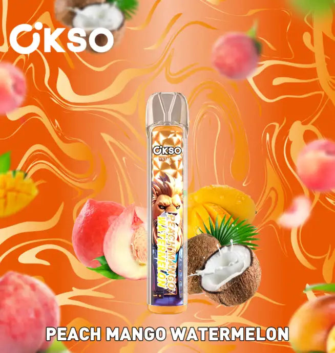 OKSO Crystal Bar 800 Disposable Vape Peach Mango Watermelon-EUROVAPEPRO