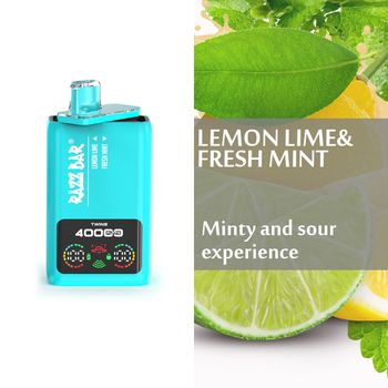 Razz Bar 40000 Puffs – Dual-Flavor Vape Kit Lemon Lime &Fresh Mint 2 In 1 Disposable Vape/eurovapepro