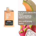 Razz Bar 40000 Puffs – Dual-Flavor Vape Kit Black Ice Dragon Fruit Strawberry & Triple melon  2 In 1 Disposable Vape/eurovapepro