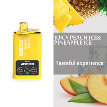 Razz Bar 40000 Puffs – Dual-Flavor Vape Kit Juciy Peach Ice& Pineapple Ice 2 In 1 Disposable Vape/eurovapepro