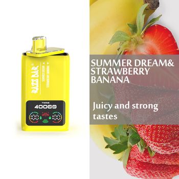 Razz Bar 40000 Puffs – Dual-Flavor Vape Kit Summer Dream & Strawberry Banana  2 In 1 Disposable Vape/eurovapepro