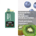 Razz Bar 40000 Puffs – Dual-Flavor Vape Kit  Strawberry Kiwi&Blueberry Sour Raspberry 2 In 1 Disposable Vape/eurovapepro