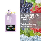 Razz Bar 40000 Puffs – Dual-Flavor Vape Kit  Strawberry watermelon& Grape Ice 2 In 1 Disposable Vape/eurovapepro