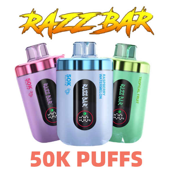 RAZZ Bar Smart LED Screen 50000 Puffs Disposable Vape Instock EU Warehouse