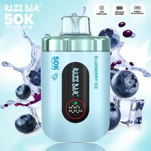 RAZZ Bar Smart LED Screen 50000 Puffs blueberry ice Disposable Vape Instock EU Warehouse/eurovapepro
