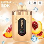 RAZZ Bar Smart LED Screen 50000 Puffs peach ice Disposable Vape Instock EU Warehouse/eurovapepro