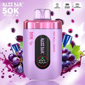 RAZZ Bar Smart LED Screen 50000 Puffs rea bull grape Disposable Vape Instock EU Warehouse/eurovapepro