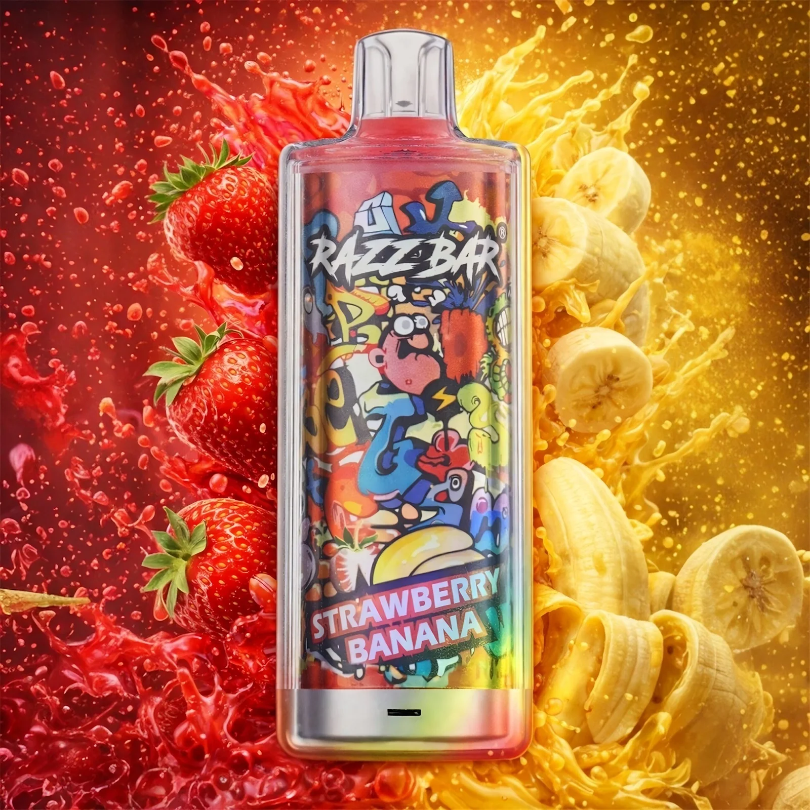 Razz Bar 60K 60000 Puffs Crystal strawberry banana Disposable Vape EU Warehouse/eurovapepro