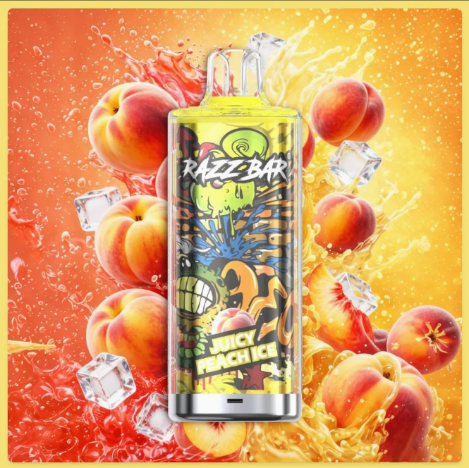 Razz Bar 60K 60000 Puffs Crystal juicy peach ice Disposable Vape EU Warehouse