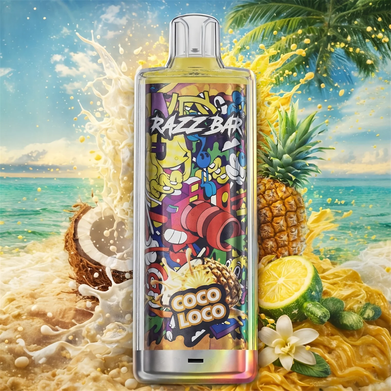Razz Bar 60K 60000 Puffs Crystal coco loco Disposable Vape EU Warehouse/eurovapepro