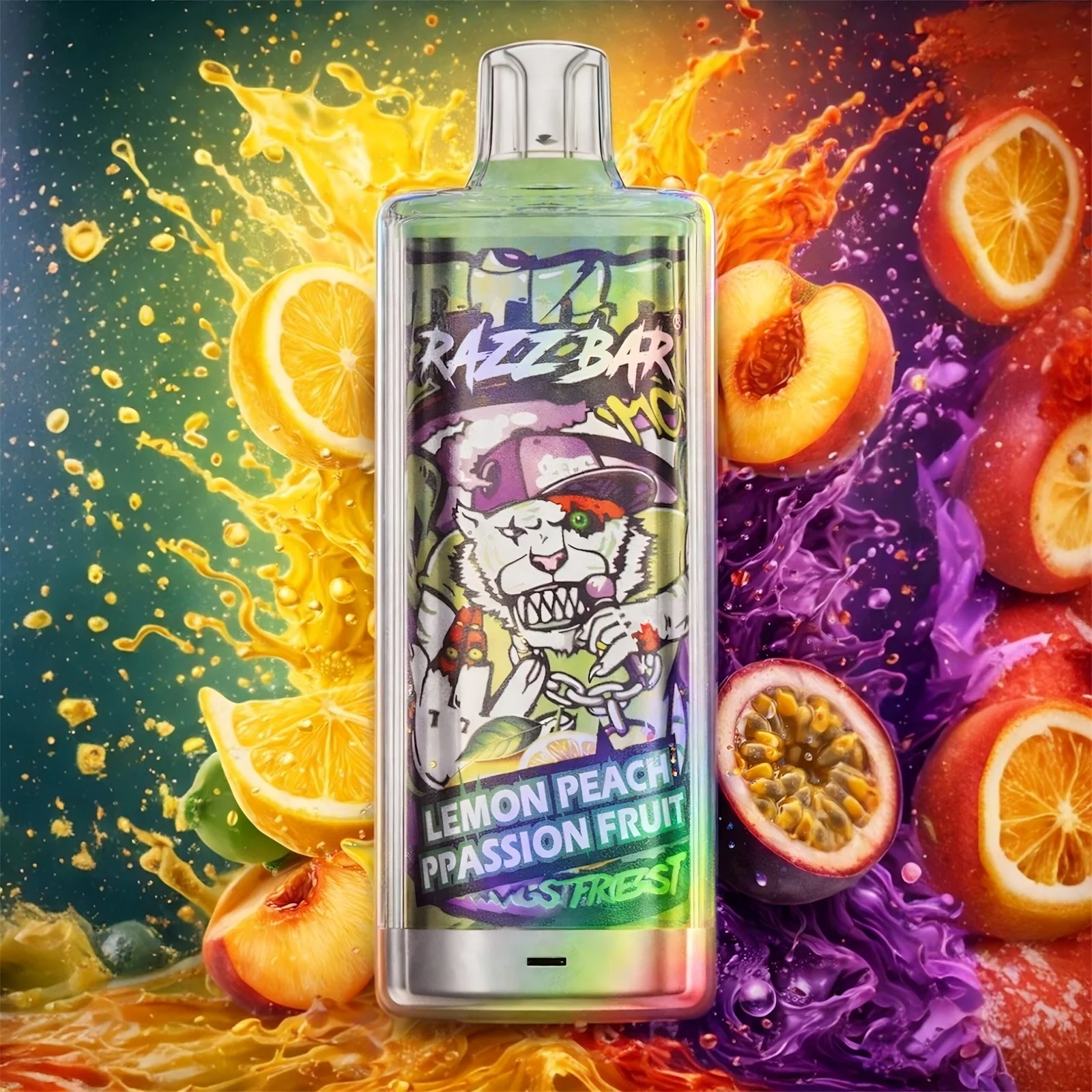 Razz Bar 60K 60000 Puffs Crystal lemon peach passion fruit Disposable Vape EU Warehouse/eurovapepro