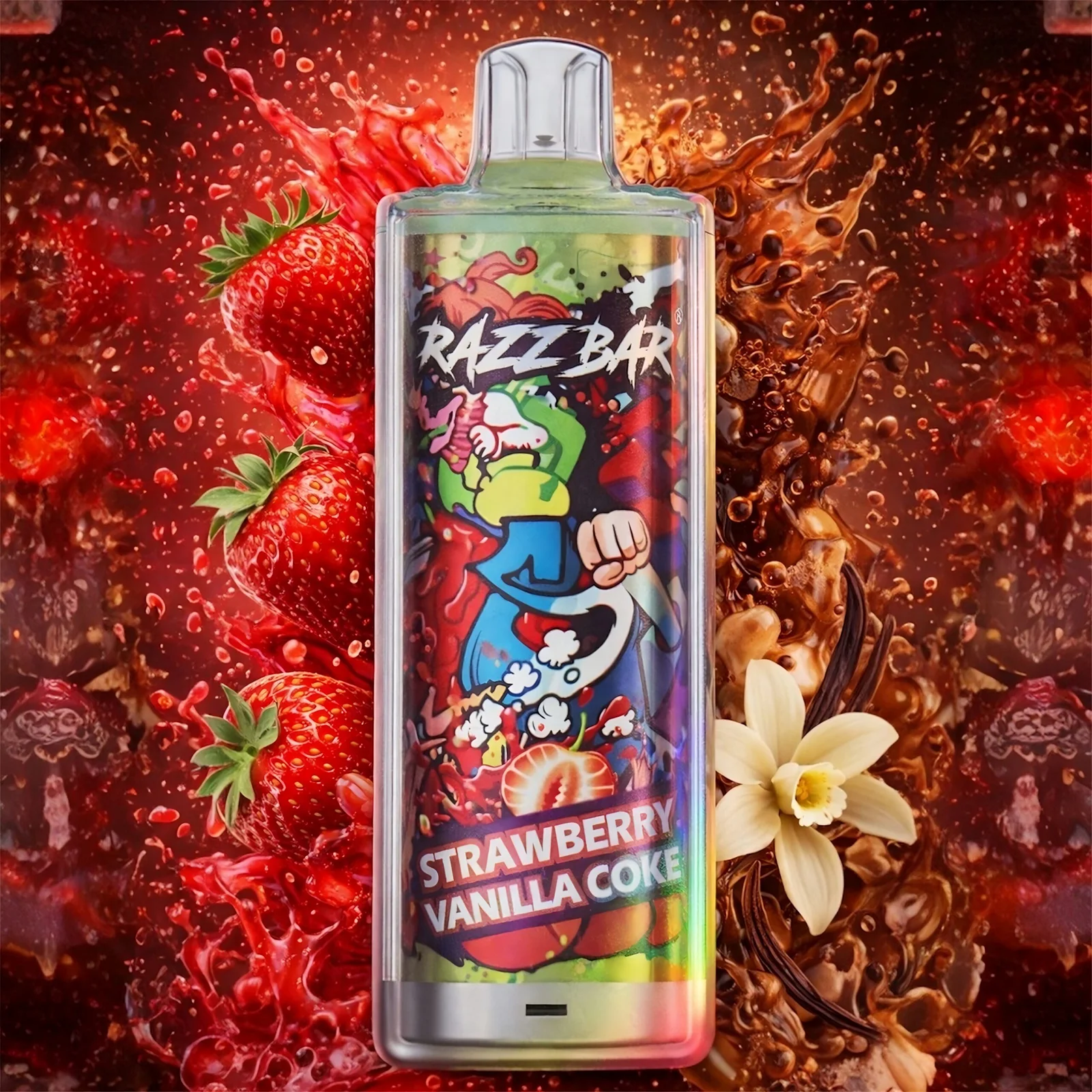 Razz Bar 60K 60000 Puffs Crystal strawberry vanilla coke Disposable Vape EU Warehouse/eurovapepro